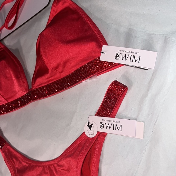 (L) 2pcs Victoria’s Secret Swim Bikini Rhinestones Set - Picture 6 of 12